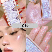 Load image into Gallery viewer, 4 Colors Glitter Highlighter Powder Face Body Shimmer Powder Brighten Highlight Makeup Cosmetics
