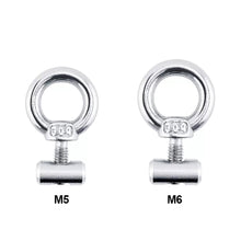 Load image into Gallery viewer, 2Pcs M5/M6 RV Caravan Awning Rail Stoppers Stops Motorhome Campervan Silver Stainless Steel Camper Parts
