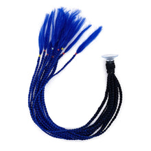 Load image into Gallery viewer, 24" Helmet Braids Pigtails Motorcycle Helmet Braid Ponytail Motorbike Riding Helmet Pigtails Braids For Women Men Children
