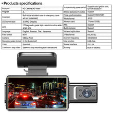 Load image into Gallery viewer, 1080P WIFI Car DVR Camera 3 inch Dash Cam HD 170° Wide Angle Night Vision Video Recorders Loop Recording Car Camera Way With G-Sensor
