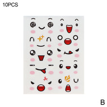 Load image into Gallery viewer, 10Sheets Cute Face Expressions Sticker Waterproof PVC Sticker for DIY Nano Tape Bubble Decoration Sticker for Bottle Thermal Mug Cup
