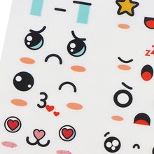 Load image into Gallery viewer, 10Sheets Cute Face Expressions Sticker Waterproof PVC Sticker for DIY Nano Tape Bubble Decoration Sticker for Bottle Thermal Mug Cup
