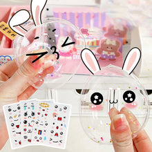 Load image into Gallery viewer, 10Sheets Cute Face Expressions Sticker Waterproof PVC Sticker for DIY Nano Tape Bubble Decoration Sticker for Bottle Thermal Mug Cup
