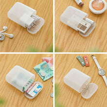 Load image into Gallery viewer, Portable Wire Cable Storage Box Travel Headphone Jewelry Coin Organizer Bin Drawer Makeup Lipstick Holder Dust-Proof Storage Box
