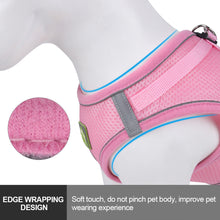 Load image into Gallery viewer, Dog Cat Harness Set Pet Adjustable Walking Reflective Vest with Leash Breathable Mesh Harness for Small Medium Dog
