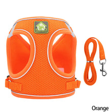 Load image into Gallery viewer, Dog Cat Harness Set Pet Adjustable Walking Reflective Vest with Leash Breathable Mesh Harness for Small Medium Dog
