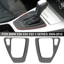 Load image into Gallery viewer, Carbon Fiber Car Gear Shift Panel Cover Trim Stickers Decoration Decal Trim Accessories For BMW E90 E92 E93 3 Series 2005-2012
