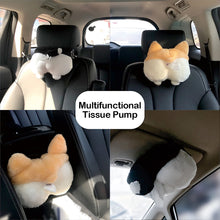 Load image into Gallery viewer, Creative Corgi Kitten Butt Funny Car Tissue Box Soft Cute Cartoon Animal Model Drawing Paper Box Car Interior Automotive Supplies
