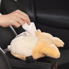 Load image into Gallery viewer, Creative Corgi Kitten Butt Funny Car Tissue Box Soft Cute Cartoon Animal Model Drawing Paper Box Car Interior Automotive Supplies

