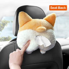 Load image into Gallery viewer, Creative Corgi Kitten Butt Funny Car Tissue Box Soft Cute Cartoon Animal Model Drawing Paper Box Car Interior Automotive Supplies
