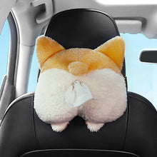 Load image into Gallery viewer, Creative Corgi Kitten Butt Funny Car Tissue Box Soft Cute Cartoon Animal Model Drawing Paper Box Car Interior Automotive Supplies
