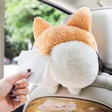 Load image into Gallery viewer, Creative Corgi Kitten Butt Funny Car Tissue Box Soft Cute Cartoon Animal Model Drawing Paper Box Car Interior Automotive Supplies
