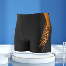 Load image into Gallery viewer, Men's Flat Angle Enlargement Swimming Trunks High Waist Conservative High Bounce Speed Dry Sports Adult Swimming Trunks Beach Hot Spring Fashion Clothing
