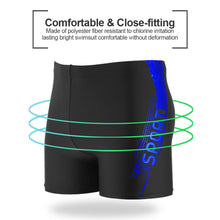 Load image into Gallery viewer, Men's Flat Angle Enlargement Swimming Trunks High Waist Conservative High Bounce Speed Dry Sports Adult Swimming Trunks Beach Hot Spring Fashion Clothing
