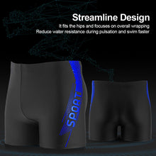 Load image into Gallery viewer, Men's Flat Angle Enlargement Swimming Trunks High Waist Conservative High Bounce Speed Dry Sports Adult Swimming Trunks Beach Hot Spring Fashion Clothing

