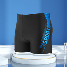 Load image into Gallery viewer, Men's Flat Angle Enlargement Swimming Trunks High Waist Conservative High Bounce Speed Dry Sports Adult Swimming Trunks Beach Hot Spring Fashion Clothing
