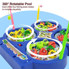 Load image into Gallery viewer, 1PC Children's Electric Rotating Magnetic Fishing Toys 4 Hover Twister Tape Music Creative Outdoor Sports Toys Kids Gifts
