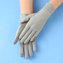 Load image into Gallery viewer, Summer Ice Silk Sunscreen Gloves Uv Protection Riding Driving Fishing Thin Model Non-Slip Touch Screen Gloves Outdoor Sunscreen Equipment

