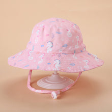 Load image into Gallery viewer, Summer Children's Sun Hat Outdoor Anti-Uv Sun Shade Neck Protection Beach Hat Breathable Quick Drying Large Brim Adjustable Fisherman's Cap
