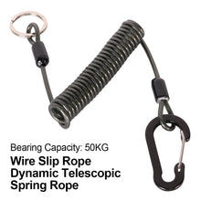 Load image into Gallery viewer, Luya Fishing Gear Fish Control Wire Miss Rope Automatic Telescopic Spring Rope Belt Hanging Buckle Anti-Drop Line Fishing Accessories
