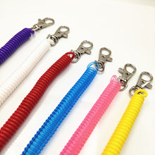 Load image into Gallery viewer, EVA Plastic Spring Rope Color Telephone Line Key Ring Mobile Phone Lanyard Telescopic Safety Anti-Drop Rope Fishing Miss Rope
