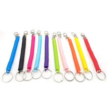 Load image into Gallery viewer, EVA Plastic Spring Rope Color Telephone Line Key Ring Mobile Phone Lanyard Telescopic Safety Anti-Drop Rope Fishing Miss Rope
