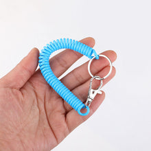 Load image into Gallery viewer, EVA Plastic Spring Rope Color Telephone Line Key Ring Mobile Phone Lanyard Telescopic Safety Anti-Drop Rope Fishing Miss Rope
