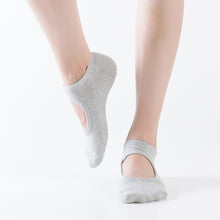 Load image into Gallery viewer, Hair Circle Solid Color Yoga Socks Instep Hole Style PVC Spot Glue Non-Slip Yoga Fitness Dance Indoor Sports Equipment
