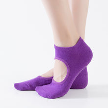 Load image into Gallery viewer, Hair Circle Solid Color Yoga Socks Instep Hole Style PVC Spot Glue Non-Slip Yoga Fitness Dance Indoor Sports Equipment

