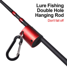 Load image into Gallery viewer, Aluminum Alloy Three-Hole Hanging Rod Device Luya Rod Multi-Slot Portable Hanging Rod Entrain Mountaineering Buckle Multi-Rod Universal Fishing Equipment

