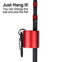 Load image into Gallery viewer, Aluminum Alloy Three-Hole Hanging Rod Device Luya Rod Multi-Slot Portable Hanging Rod Entrain Mountaineering Buckle Multi-Rod Universal Fishing Equipment
