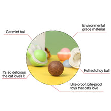 Load image into Gallery viewer, Cat Catnip Toys Ball Cat Treats Candy Licking Snacks Nutrition Catnip Snack Nutrition Energy Ball Kitten Cat Toy Cat Supplies
