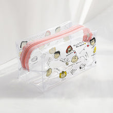 Load image into Gallery viewer, Ins Cute Flower Transparent Pencil Case Large Capacity Make Up Bag Plastic PVC Case Large Storage Bag

