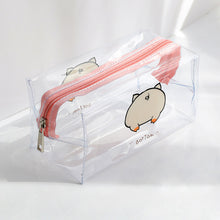 Load image into Gallery viewer, Ins Cute Flower Transparent Pencil Case Large Capacity Make Up Bag Plastic PVC Case Large Storage Bag
