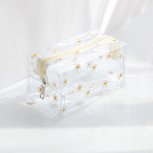 Load image into Gallery viewer, Ins Cute Flower Transparent Pencil Case Large Capacity Make Up Bag Plastic PVC Case Large Storage Bag
