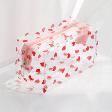Load image into Gallery viewer, Ins Cute Flower Transparent Pencil Case Large Capacity Make Up Bag Plastic PVC Case Large Storage Bag

