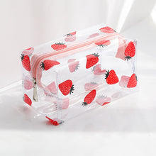 Load image into Gallery viewer, Ins Cute Flower Transparent Pencil Case Large Capacity Make Up Bag Plastic PVC Case Large Storage Bag
