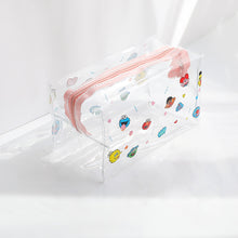 Load image into Gallery viewer, Ins Cute Flower Transparent Pencil Case Large Capacity Make Up Bag Plastic PVC Case Large Storage Bag
