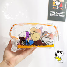 Load image into Gallery viewer, Ins Cute Flower Transparent Pencil Case Large Capacity Make Up Bag Plastic PVC Case Large Storage Bag
