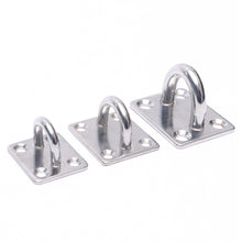 Load image into Gallery viewer, 2Pcs Multifunctional Mount Hook Pad Eye Plates Marine Hardware Wall Mount Hook Loops for Exercise Resistance Bands Swinging
