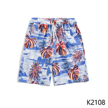 Load image into Gallery viewer, Summer Seaside Vacation Floral Shorts Men's Five-quarter Pants Casual Large Size Hawaiian Shorts Loose Beach Pants - Cartoon Style
