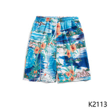 Load image into Gallery viewer, Summer Seaside Vacation Floral Shorts Men's Five-quarter Pants Casual Large Size Hawaiian Shorts Loose Beach Pants - Cartoon Style
