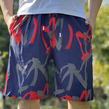 Load image into Gallery viewer, Summer Men's Quick Dry Beach Pants Five Points Sports Shorts Casual Boys Printed Big Shorts
