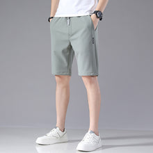 Load image into Gallery viewer, Summer Men's Ice Silk Shorts Breathable Thin Style Casual Straight Five-Point Sweatpants Loose Type Elastic Splicing Pants
