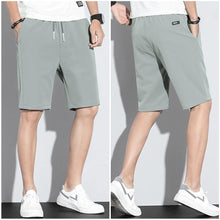 Load image into Gallery viewer, Summer Men's Ice Silk Shorts Breathable Thin Style Casual Straight Five-Point Sweatpants Loose Type Elastic Splicing Pants
