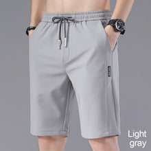 Load image into Gallery viewer, Summer Men's Ice Silk Shorts Breathable Thin Style Casual Straight Five-Point Sweatpants Loose Type Elastic Splicing Pants
