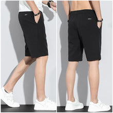 Load image into Gallery viewer, Summer Men's Ice Silk Shorts Breathable Thin Style Casual Straight Five-Point Sweatpants Loose Type Elastic Splicing Pants
