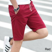 Load image into Gallery viewer, Cotton Men Lace-Up Shorts Classic Solid Color Sports Casual Medium Pants Multi-Color Fashion Trend Men's Wear
