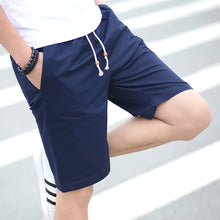 Load image into Gallery viewer, Cotton Men Lace-Up Shorts Classic Solid Color Sports Casual Medium Pants Multi-Color Fashion Trend Men's Wear
