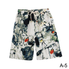 Load image into Gallery viewer, Summer Men Cotton And Hemp Printed Pants Sports Casual Loose Thin Style Beach Pants Fashion Trend Men's Wear
